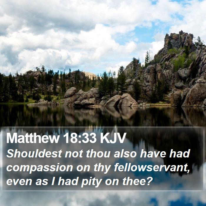 Matthew 18:33 KJV Bible Study