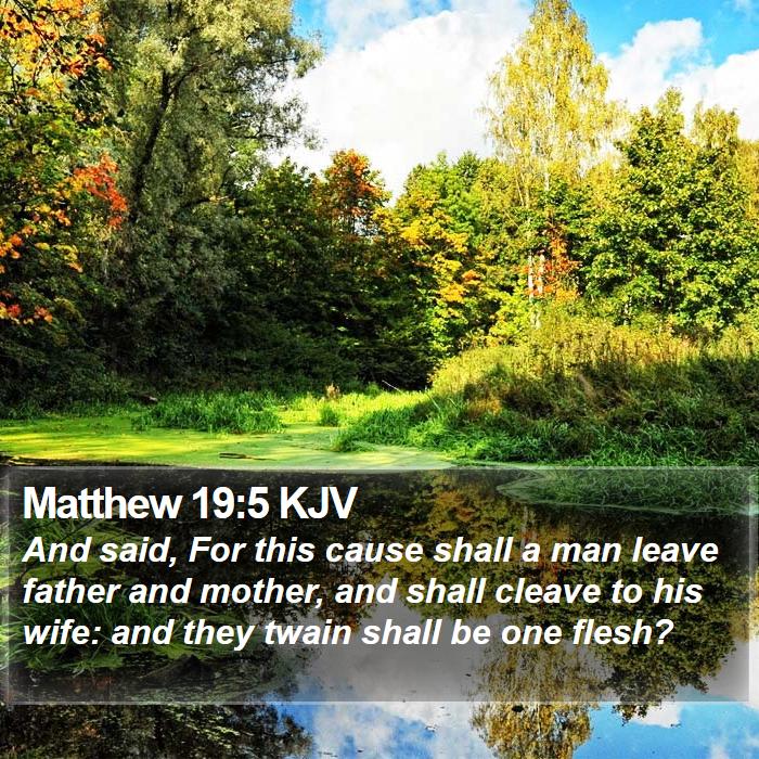 Matthew 19:5 KJV Bible Study