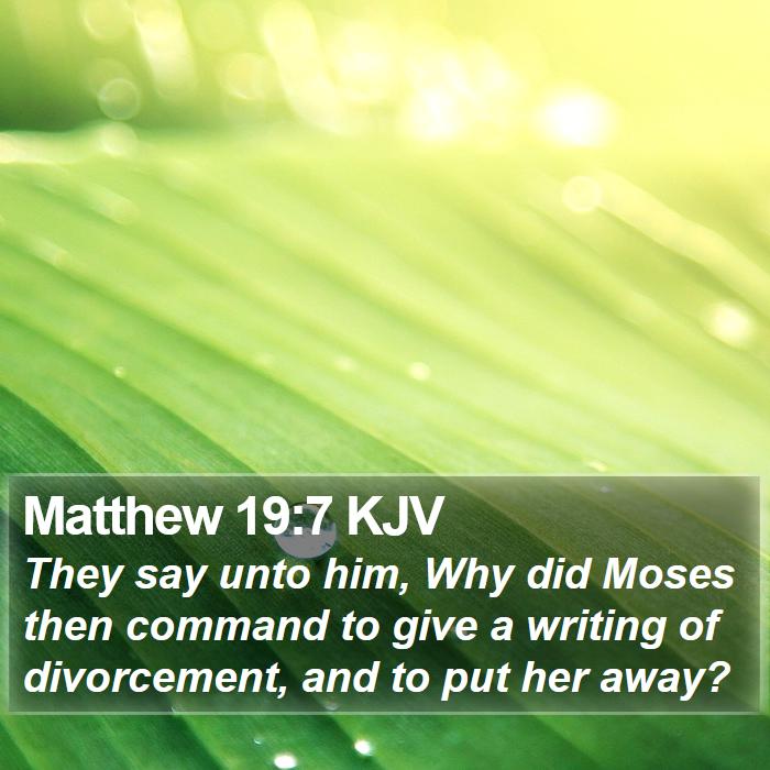 Matthew 19:7 KJV Bible Study