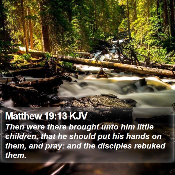 Matthew 19:13 KJV Bible Study