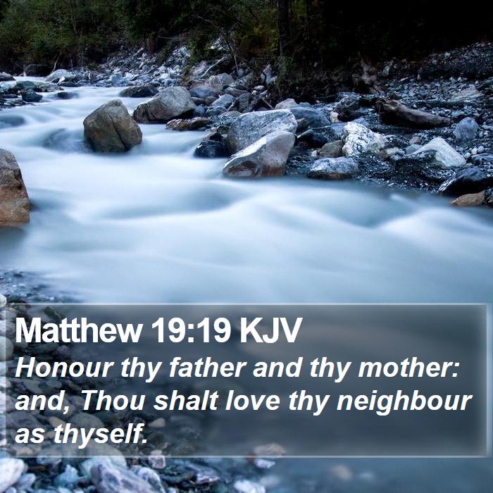 Matthew 19:19 KJV Bible Study