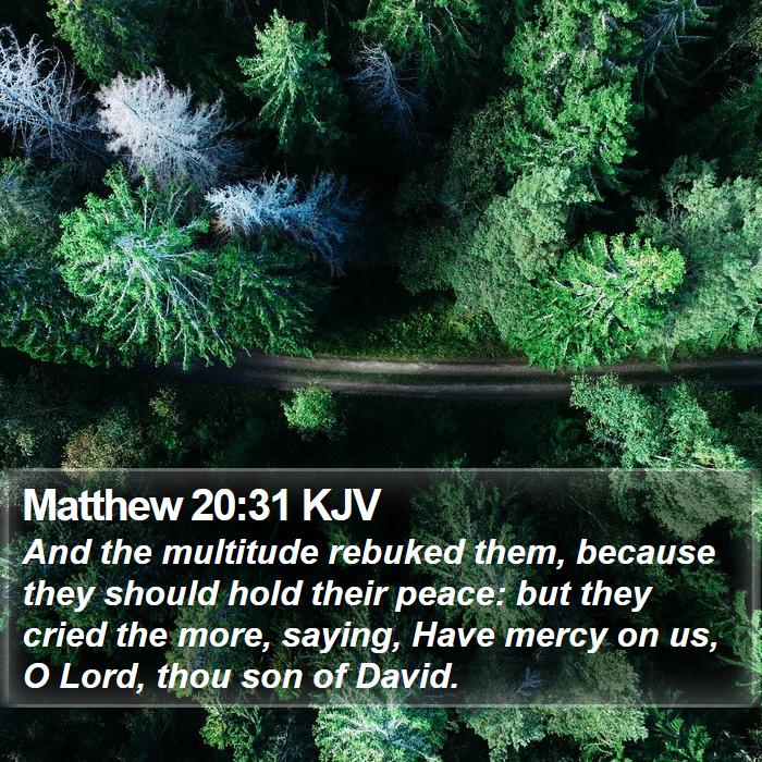 Matthew 20:31 KJV Bible Study