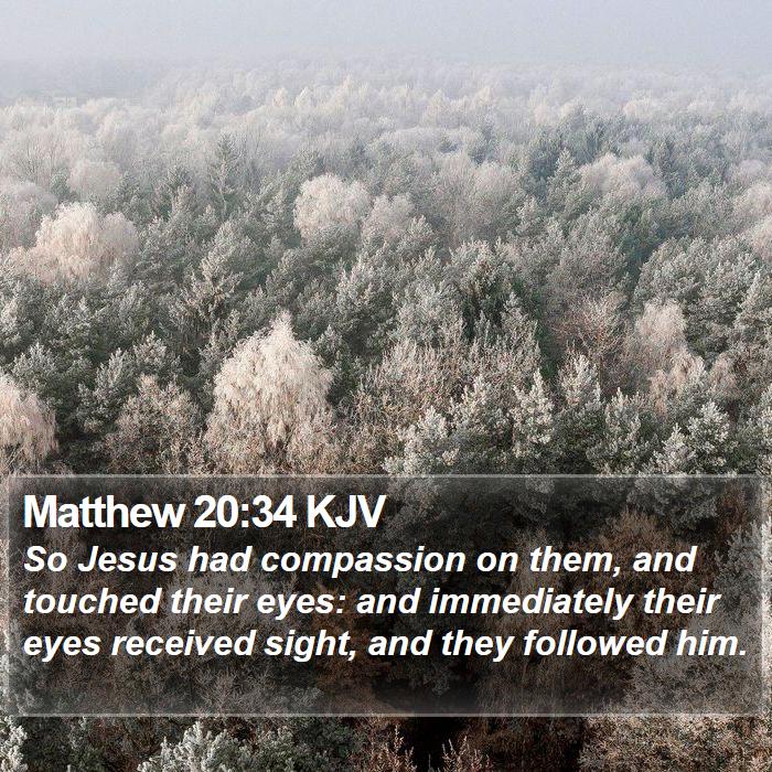 Matthew 20:34 KJV Bible Study