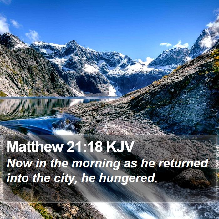 Matthew 21:18 KJV Bible Study