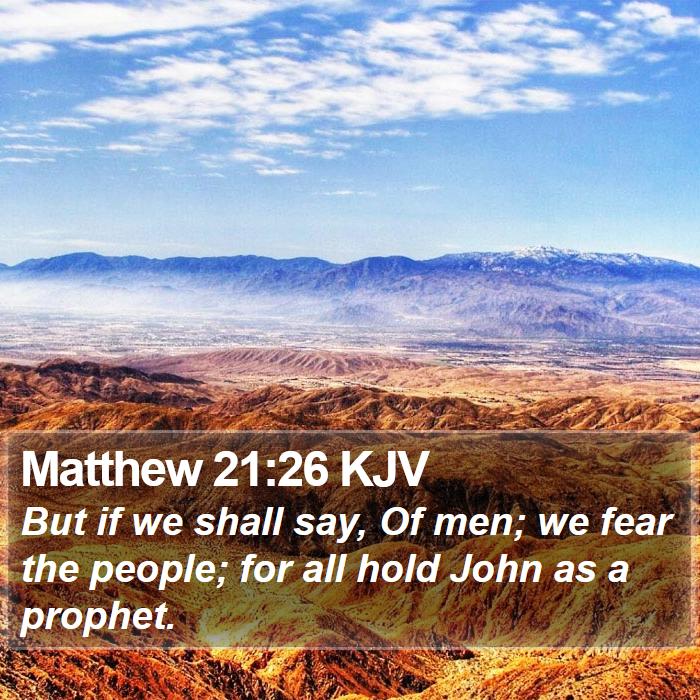 Matthew 21:26 KJV Bible Study