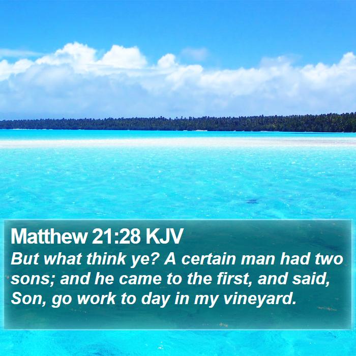 Matthew 21:28 KJV Bible Study