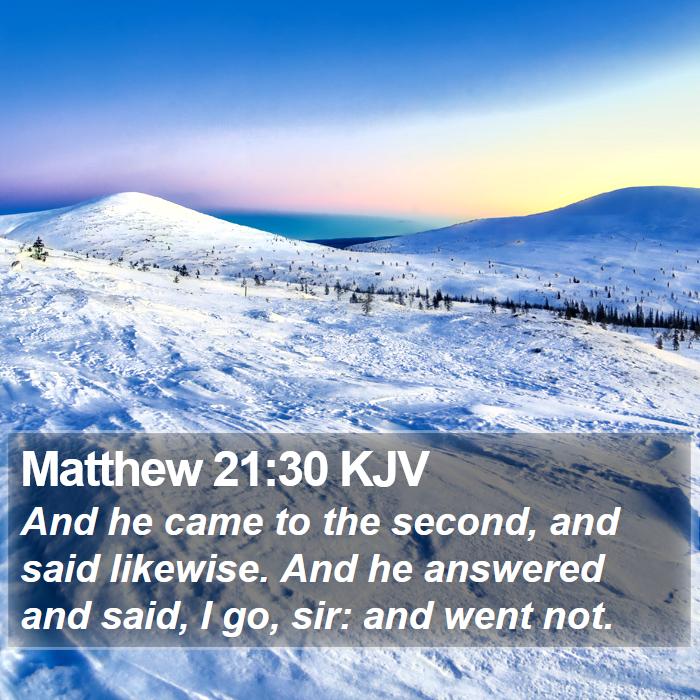 Matthew 21:30 KJV Bible Study