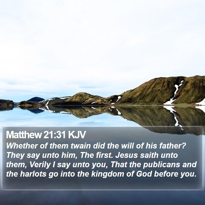 Matthew 21:31 KJV Bible Study