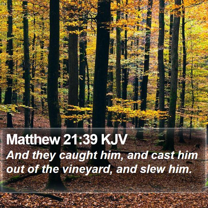 Matthew 21:39 KJV Bible Study