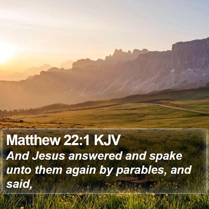 Matthew 22:1 KJV Bible Study