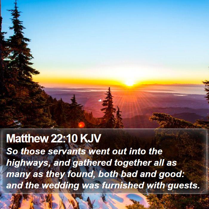 Matthew 22:10 KJV Bible Study