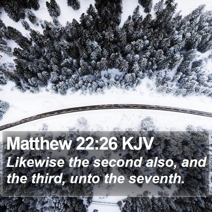 Matthew 22:26 KJV Bible Study