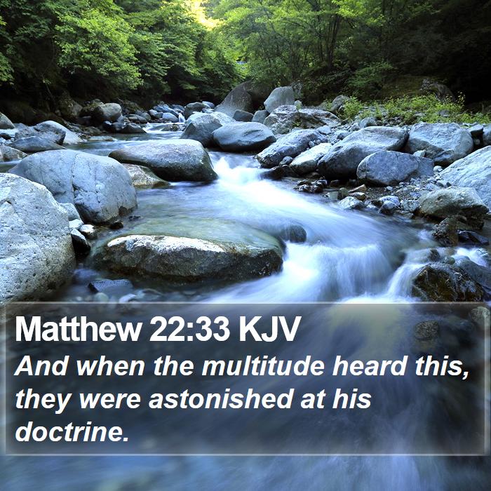 Matthew 22:33 KJV Bible Study