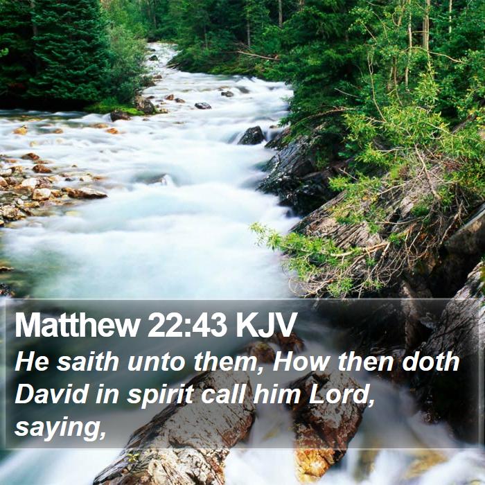 Matthew 22:43 KJV Bible Study