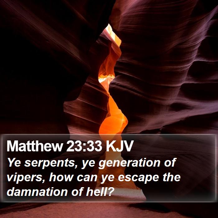 Matthew 23:33 KJV Bible Study