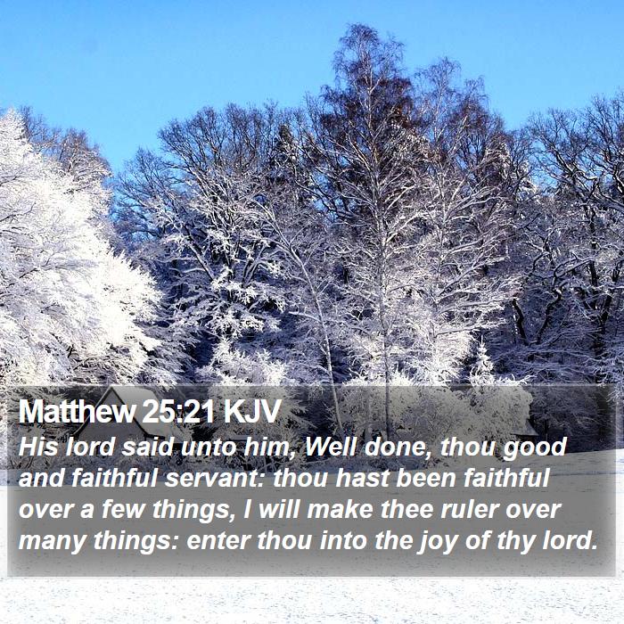 Matthew 25:21 KJV Bible Study