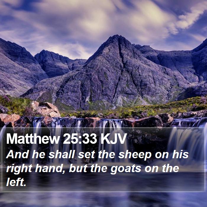 Matthew 25:33 KJV Bible Study