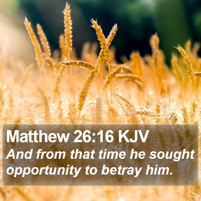 Matthew 26:16 KJV Bible Study