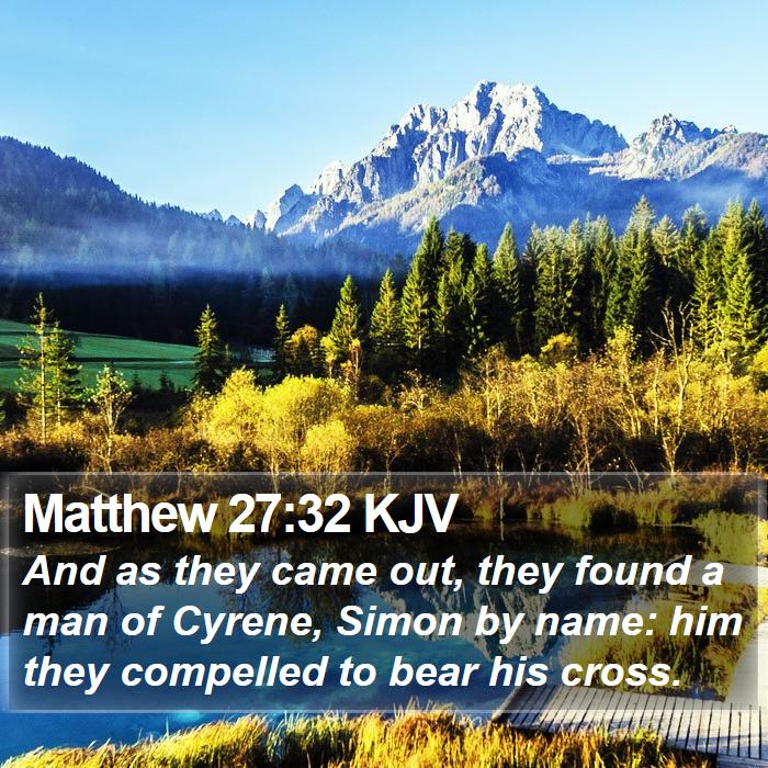 Matthew 27:32 KJV Bible Study