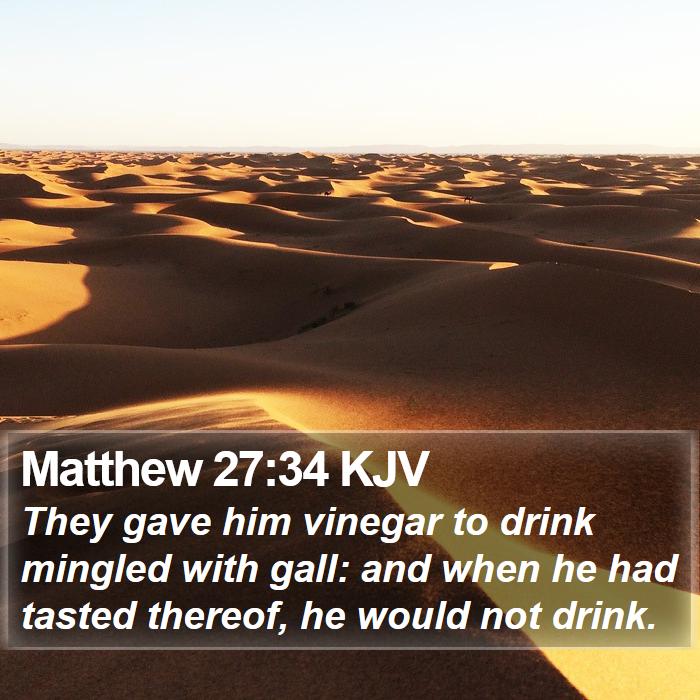 Matthew 27:34 KJV Bible Study