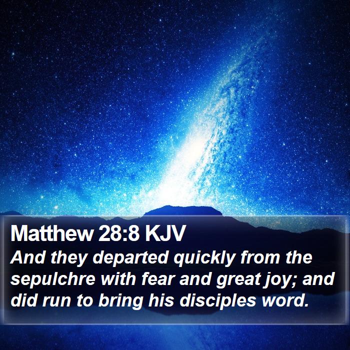 Matthew 28:8 KJV Bible Study