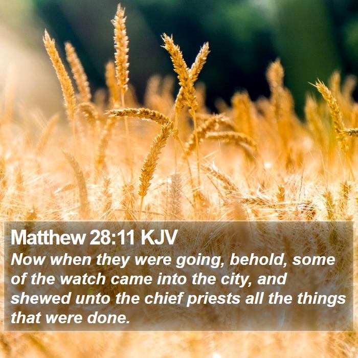 Matthew 28:11 KJV Bible Study