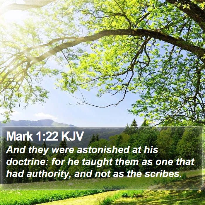 Mark 1:22 KJV Bible Study