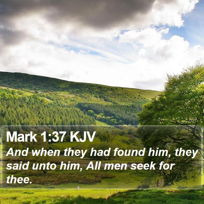 Mark 1:37 KJV Bible Study