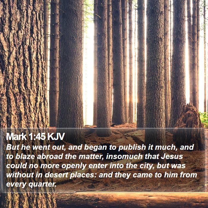 Mark 1:45 KJV Bible Study