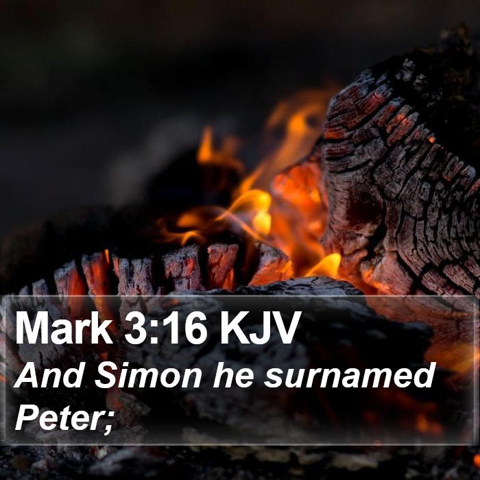 Mark 3:16 KJV Bible Study