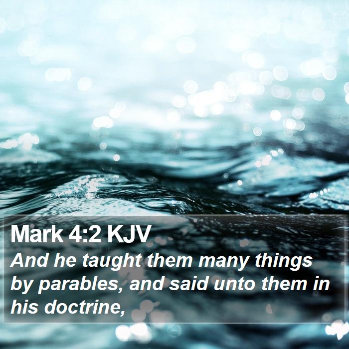 Mark 4:2 KJV Bible Study