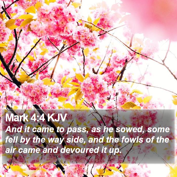 Mark 4:4 KJV Bible Study