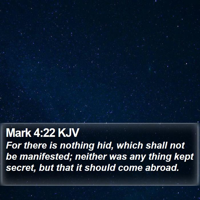 Mark 4:22 KJV Bible Study