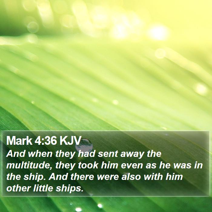 Mark 4:36 KJV Bible Study