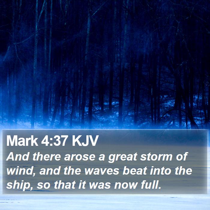 Mark 4:37 KJV Bible Study