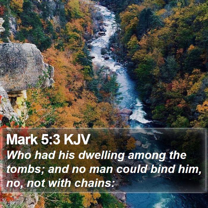 Mark 5:3 KJV Bible Study