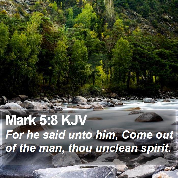 Mark 5:8 KJV Bible Study