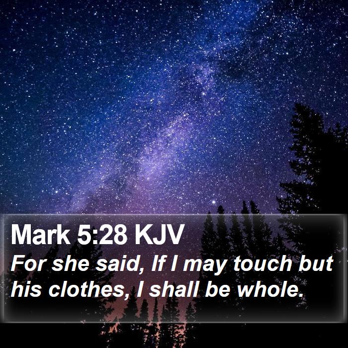 Mark 5:28 KJV Bible Study