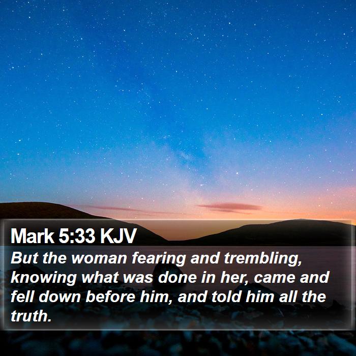 Mark 5:33 KJV Bible Study