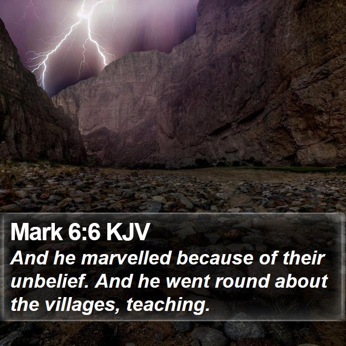 Mark 6:6 KJV Bible Study