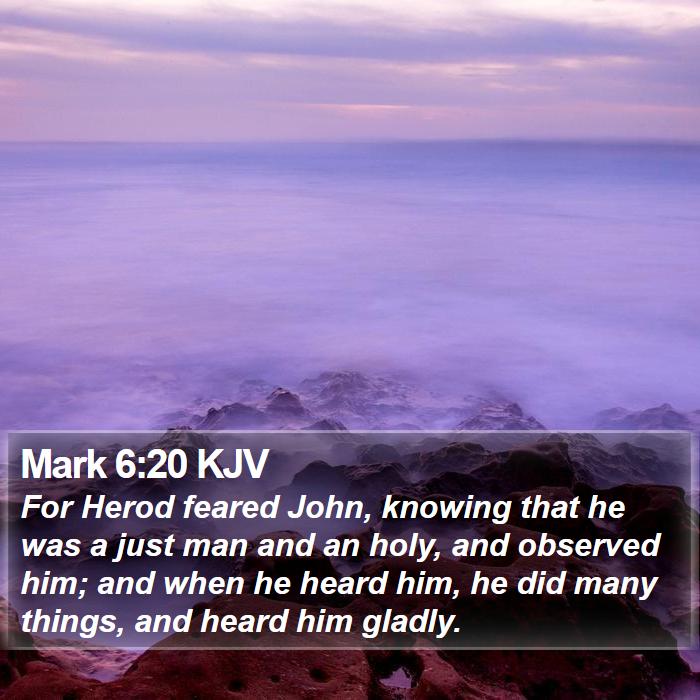 Mark 6:20 KJV Bible Study