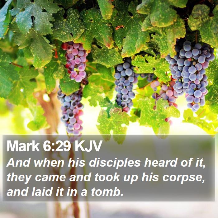 Mark 6:29 KJV Bible Study