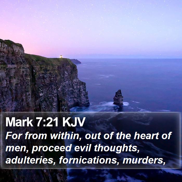 Mark 7:21 KJV Bible Study