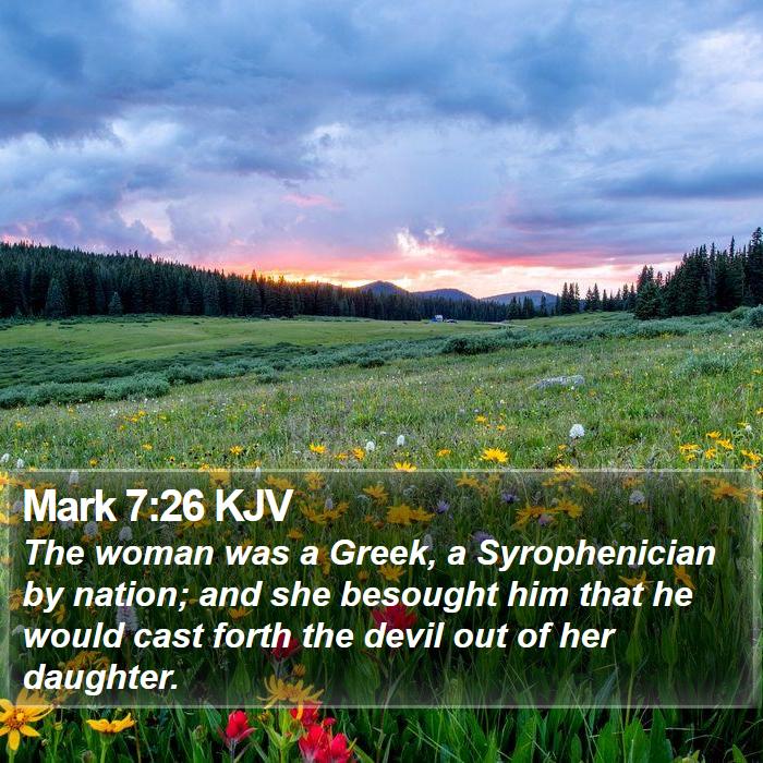 Mark 7:26 KJV Bible Study