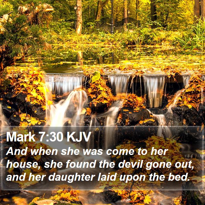 Mark 7:30 KJV Bible Study