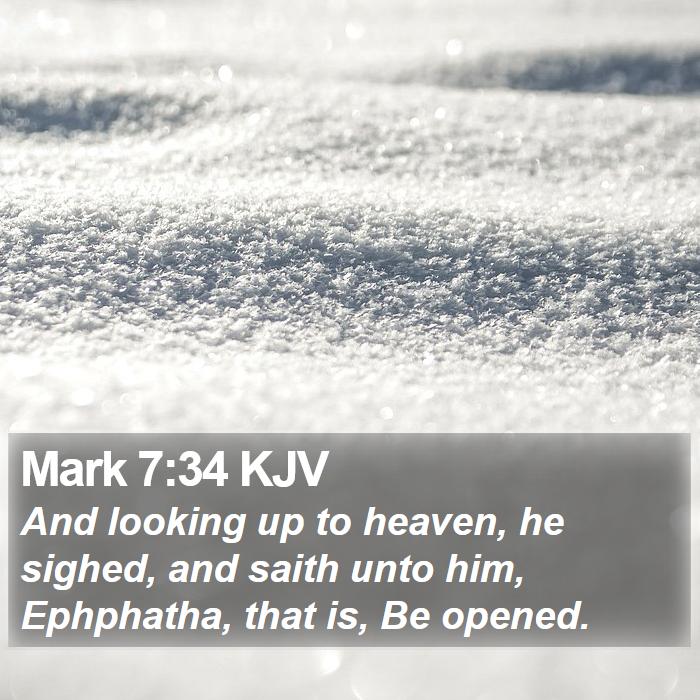 Mark 7:34 KJV Bible Study