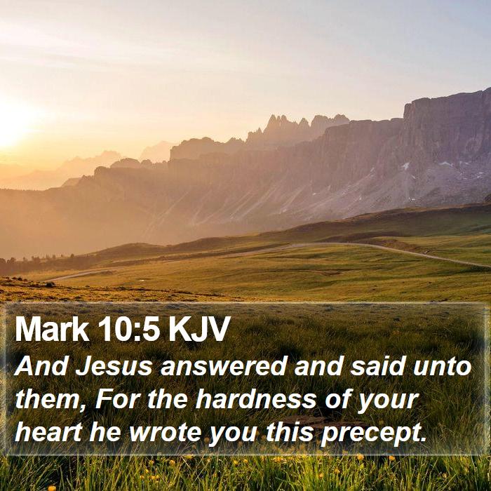 Mark 10:5 KJV Bible Study