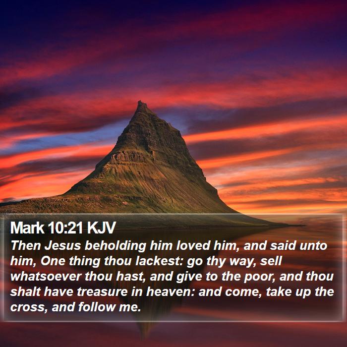 Mark 10:21 KJV Bible Study