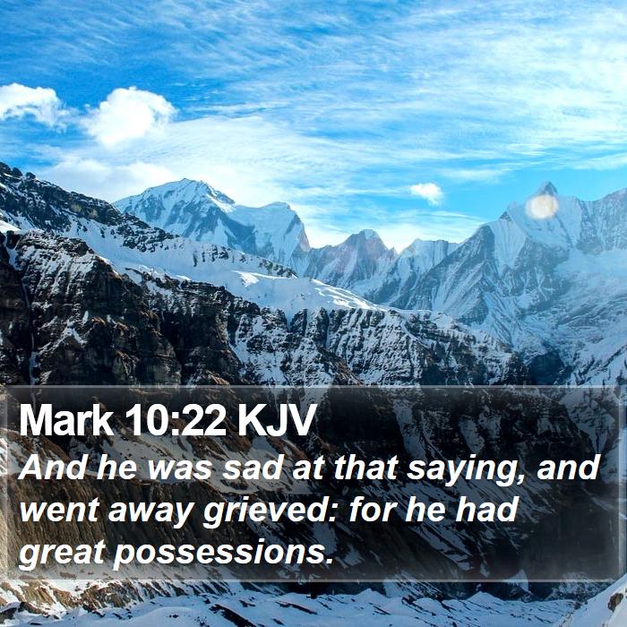 Mark 10:22 KJV Bible Study