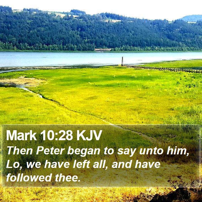 Mark 10:28 KJV Bible Study